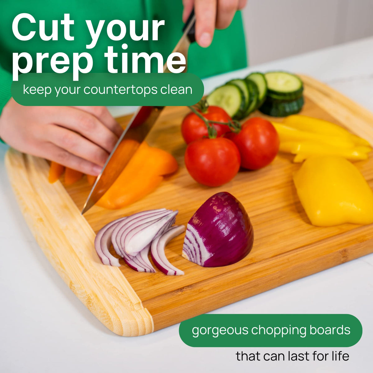 Greener Chef medium board, a stylish, gift-ready option for home cooks.