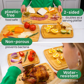 Greener Chef knife-friendly boards protect blades during prep