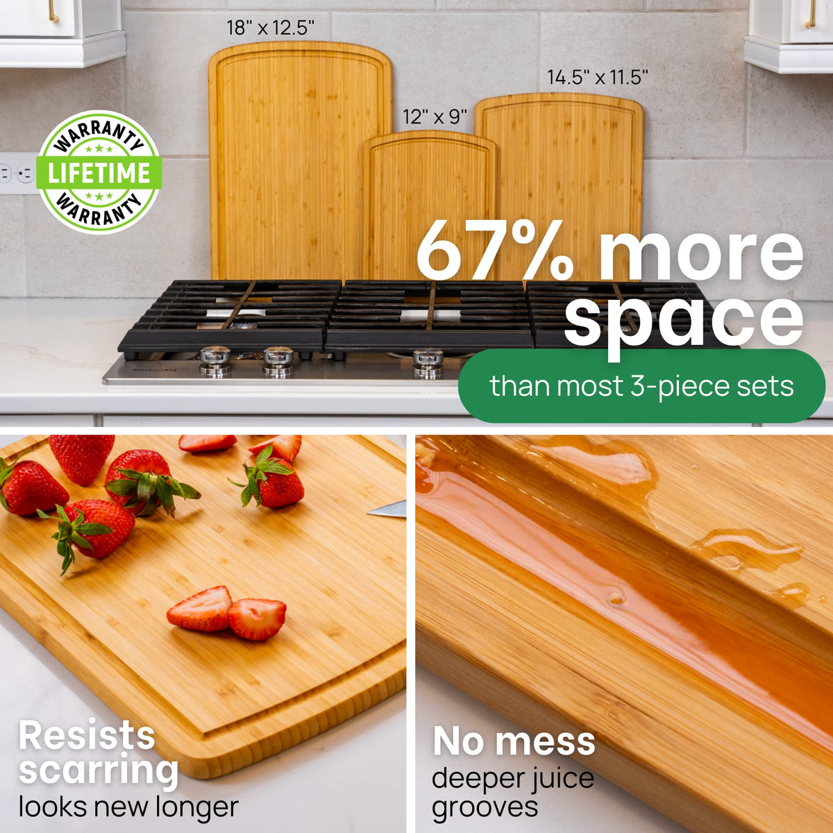 Greener Chef small reversible board offers two surfaces for different tasks