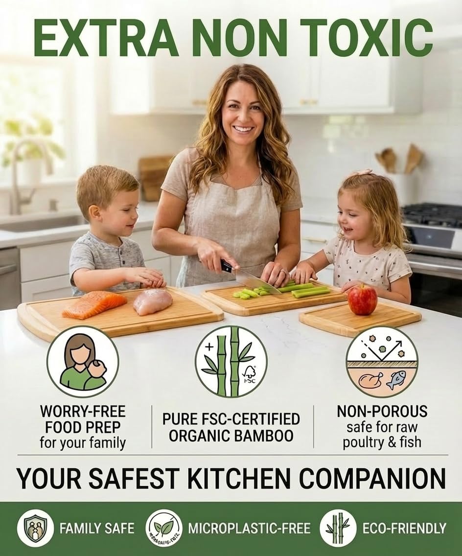 Greener Chef vertical grain strength technology demonstrates durable construction for heavy daily tasks