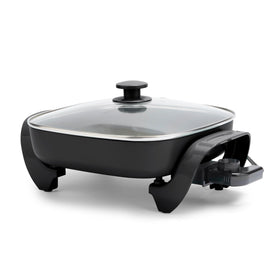 GreenLife 12-inch square skillet on countertop for quick, versatile family meals.