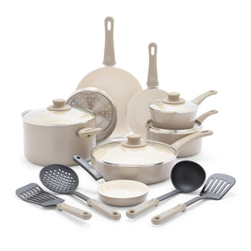 GreenLife 16-piece nonstick set for versatile daily cooking