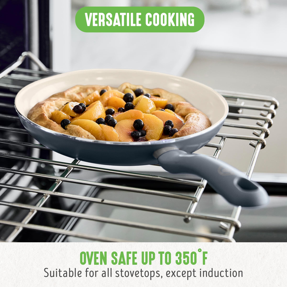 GreenLife 9.5-inch frypan showcases even heat distribution for consistent results.