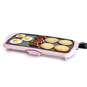 GreenLife 20-inch XL griddle top view shows expansive surface for family breakfasts.