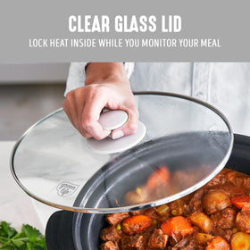 GreenLife 6QT capacity ideal for family meals and batch prep