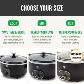 GreenLife slow cooker keep warm setting ideal for serving later