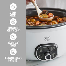 GreenLife Keep Warm mode keeps meals ready to serve