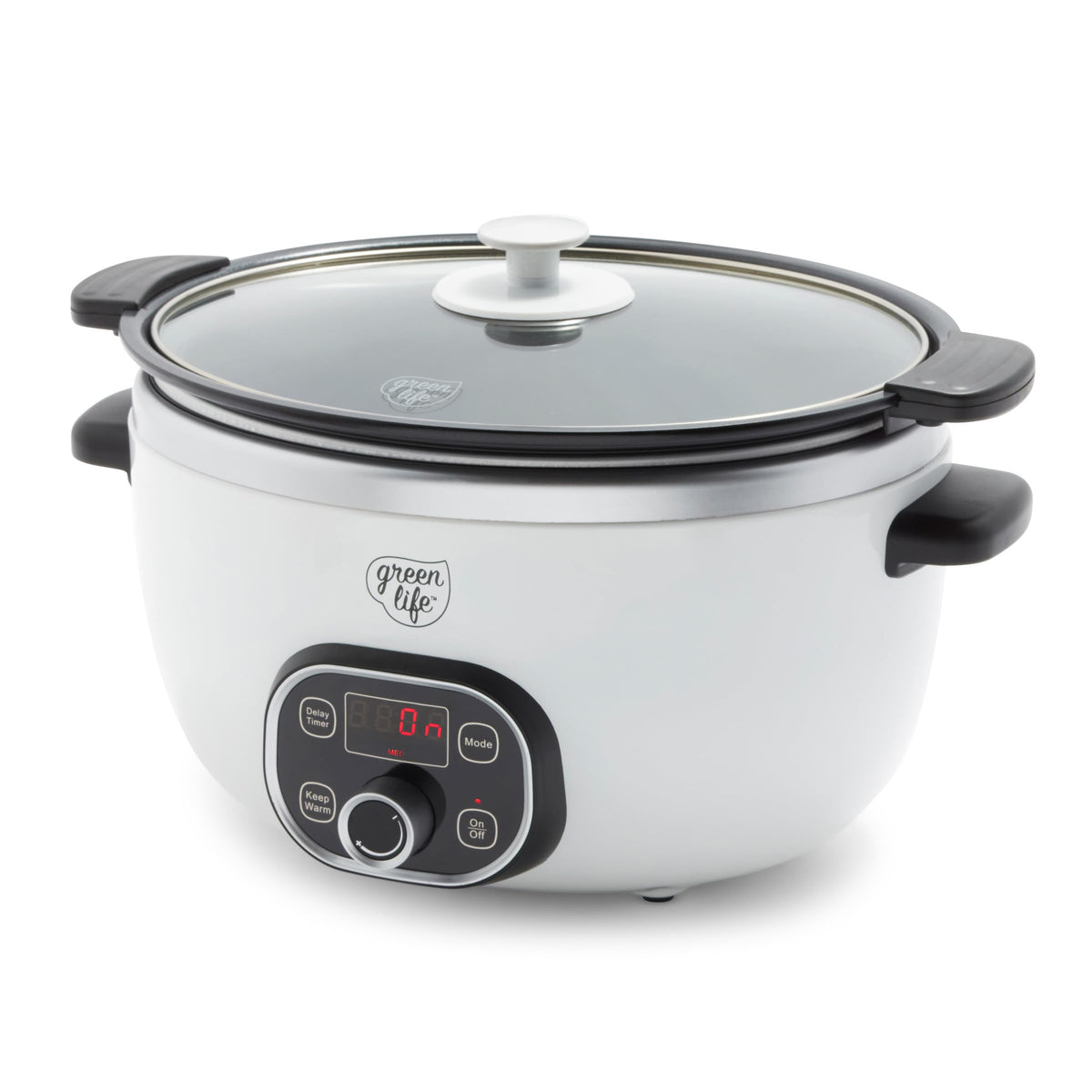 GreenLife 6QT slow cooker removable pot for stovetop sear and easy cleanup