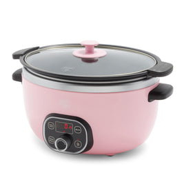 GreenLife 6QT slow cooker with removable pot for quick searing and easy cleanup.