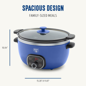 GreenLife removable pot enables stovetop searing before slow cooking.