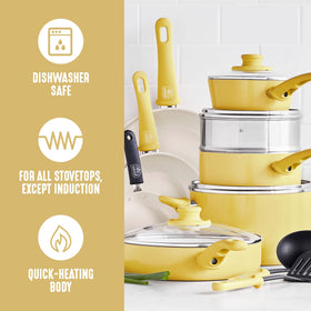 GreenLife ceramic nonstick coating for effortless release and simple cleanup.