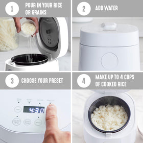 GreenLife Digital Rice Cooker inner pot removable for easy cleaning.