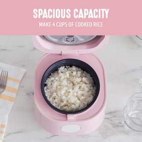GreenLife Digital Rice Cooker pink control panel with one-touch presets for easy meal prep
