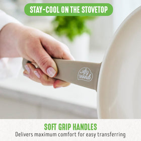GreenLife durable glass lids let you monitor meals without heat loss