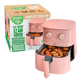 GreenLife EZ Air Fryer front view with 4.5qt capacity for family meals.