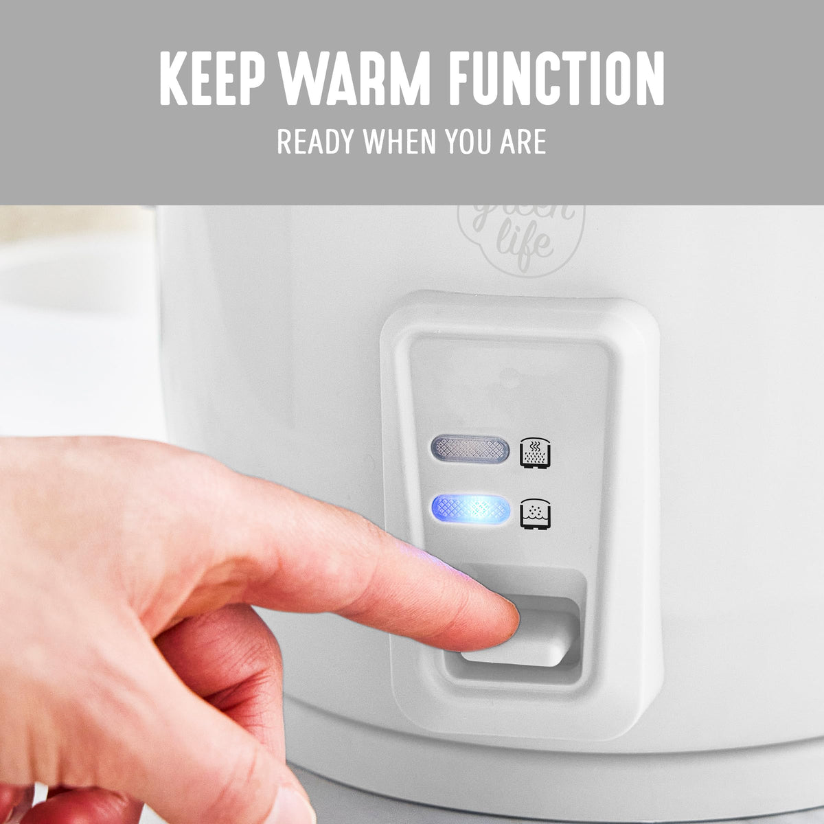 GreenLife PFAS-free ceramic interior promotes easy release and cleanup.