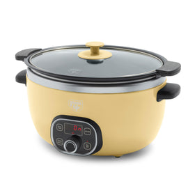 GreenLife 6QT slow cooker 6-quart pot ready for searing and slow cooking.