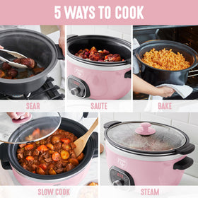 GreenLife slow cooker control panel with flexible settings for meal timing.