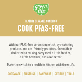 GreenLife dishwasher-safe pot and lid simplify cleanup.