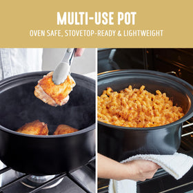 GreenLife keep-warm feature maintains ready meals.