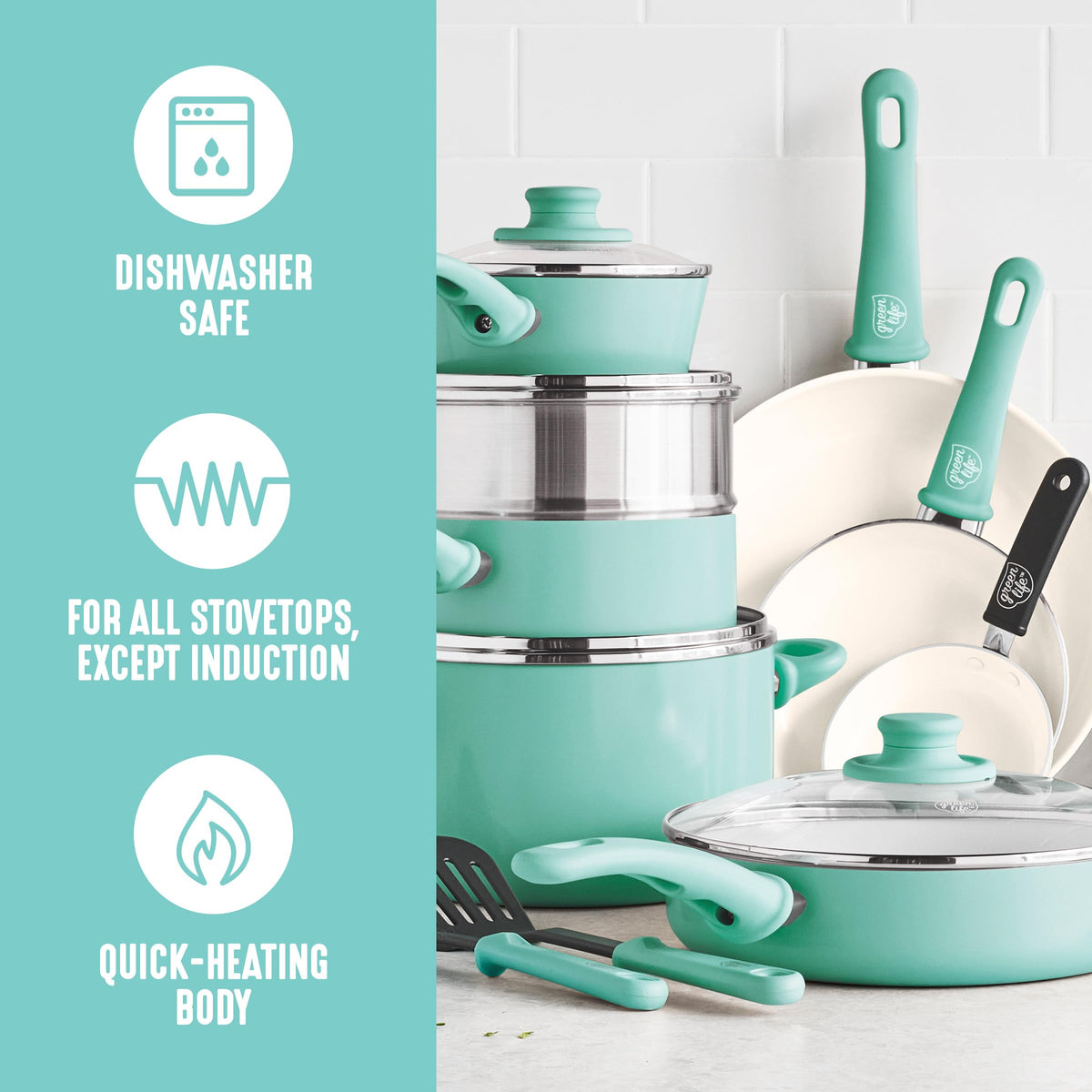 GreenLife ceramic nonstick coating PFAS-free for healthier daily cooking.
