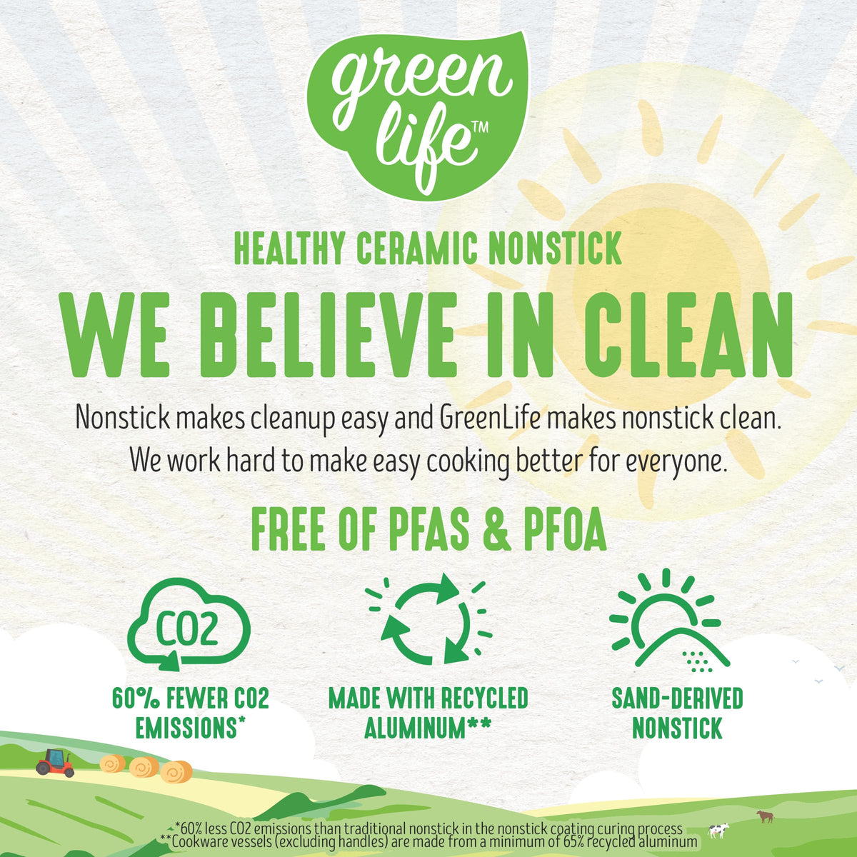 GreenLife soft grip handles shown for comfortable, stay-cool cooking.