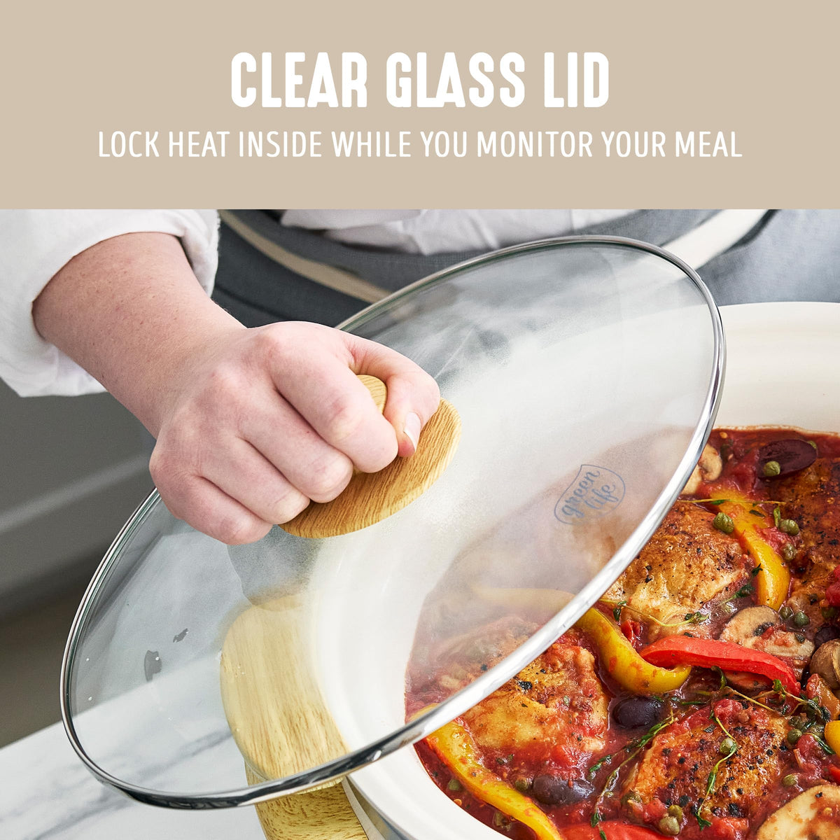GreenLife stovetop-ready pot enables browning before slow cooking.