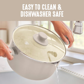 GreenLife wobble-free base provides even heating across the pot.