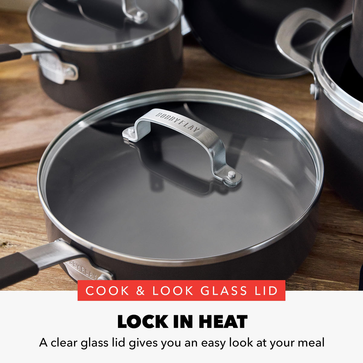 GreenPan Bobby Flay 4.52-qt sauté pan with helper handle