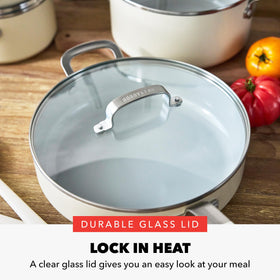 GreenPan Bobby Flay diamond-infused coating promotes durable nonstick and easy cleanup.