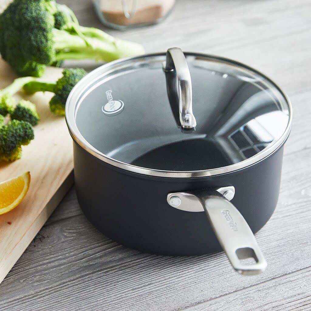 GreenPan Chatham glass lid close-up, monitor meals while keeping heat