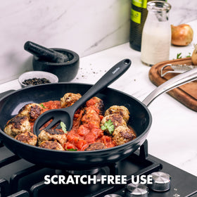GreenPan utensils are dishwasher safe for quick, easy cleanup after meals.