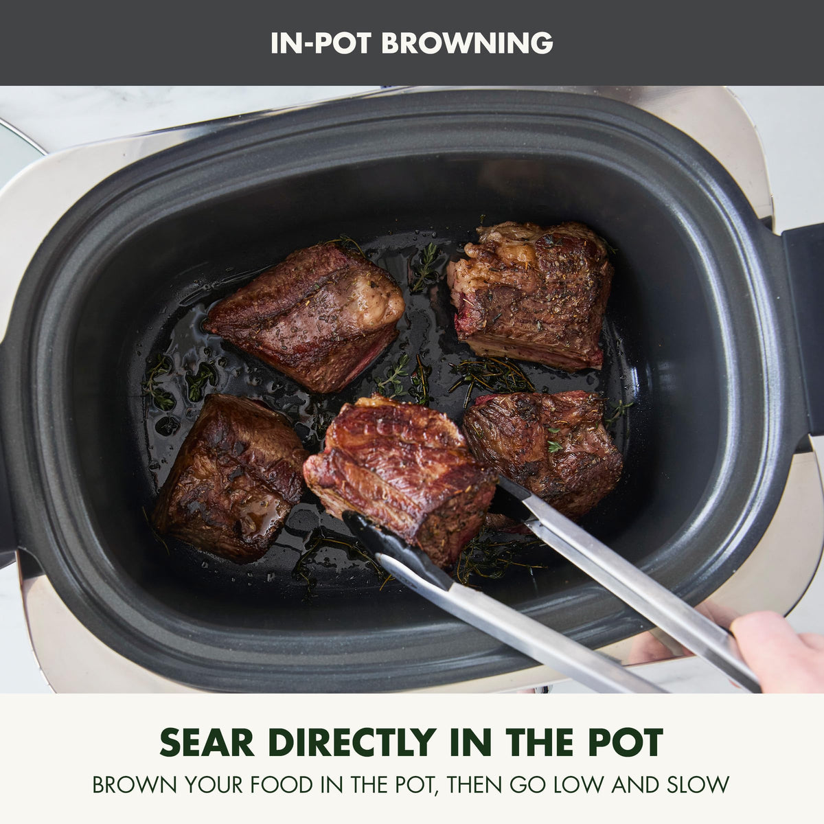 GreenPan Elite ceramic nonstick Thermolon Volt coating for simple cleanup.