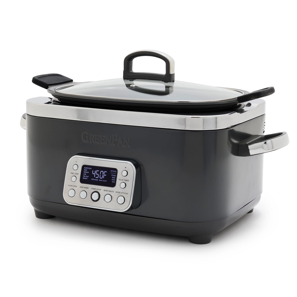 GreenPan Elite 6QT removable pot ready for easy cleanup and family meals.