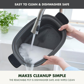 GreenPan Elite stainless steel steamer enables healthy steamed dishes.