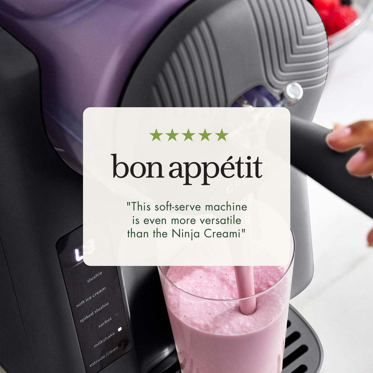 GreenPan Frost slushie mode creates refreshing frozen drinks fast