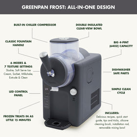 GreenPan Frost soft-serve dispense for precise swirls at home
