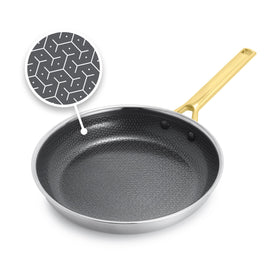 GreenPan Hybrid 10-inch pan with Thermobond finish for precise searing and easy release.