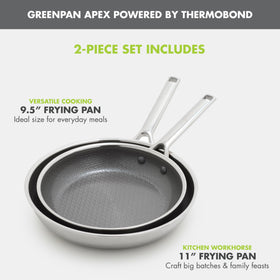 GreenPan Hybrid 11-inch frying pan ideal for precise sautéing.