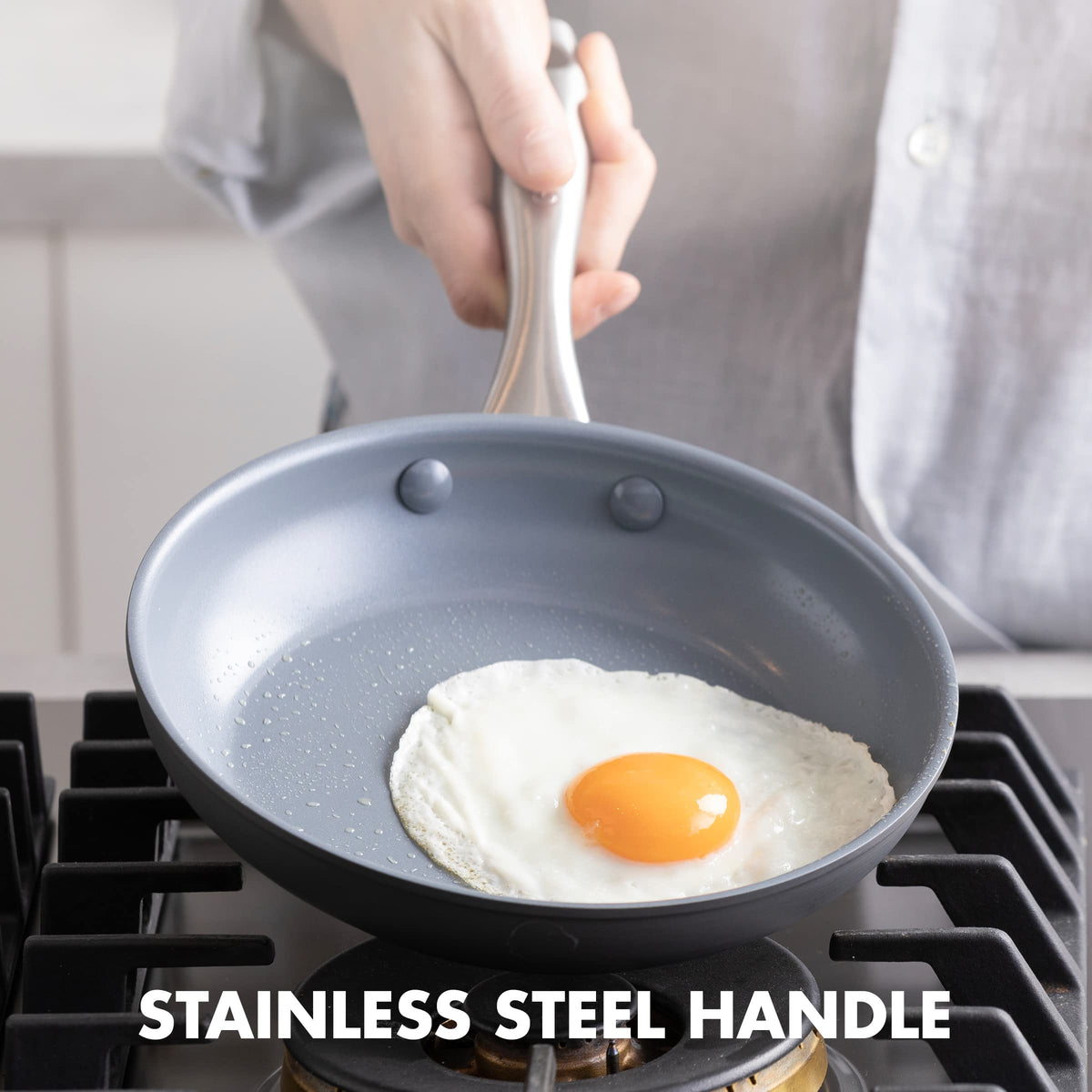 GreenPan Lima 10-inch skillet with ceramic coating for even heat and searing