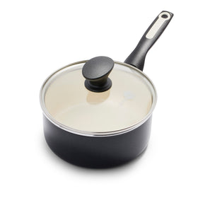 GreenPan Rio 2QT saucepan with vibrant color and efficient heat for quick meals