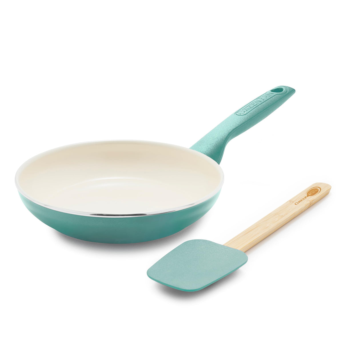 GreenPan Rio 8in frying pan with even heat for quick meals.