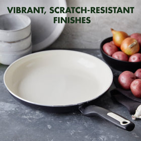 GreenPan Rio is dishwasher safe and oven safe up to 350°F