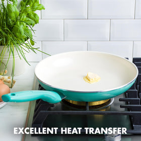 GreenPan Rio heavy-gauge construction provides even heat distribution