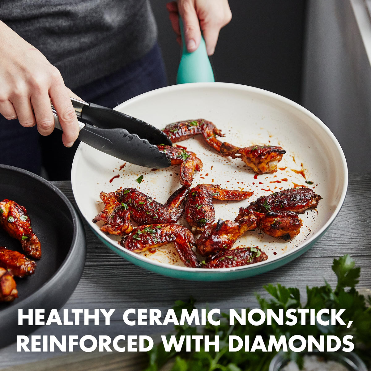 GreenPan Rio ceramic nonstick coating with Thermolon for safe simmering