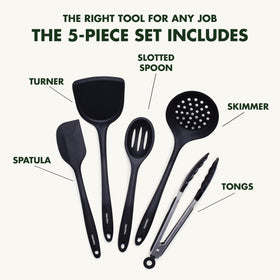 GreenPan silicone utensils demonstrate durable, scratch-free performance on nonstick cookware.