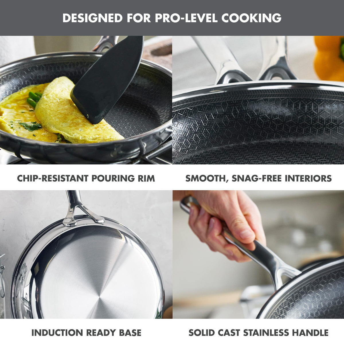 GreenPan Spectra nonstick boost layer improves food release and cleanup.
