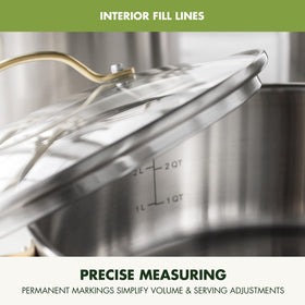 GreenPan 4QT sauté pan with lid for sauces and simmered dishes.
