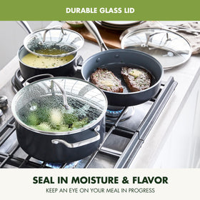 GreenPan Swift 8in frying pan, versatile for searing and weeknight meals.