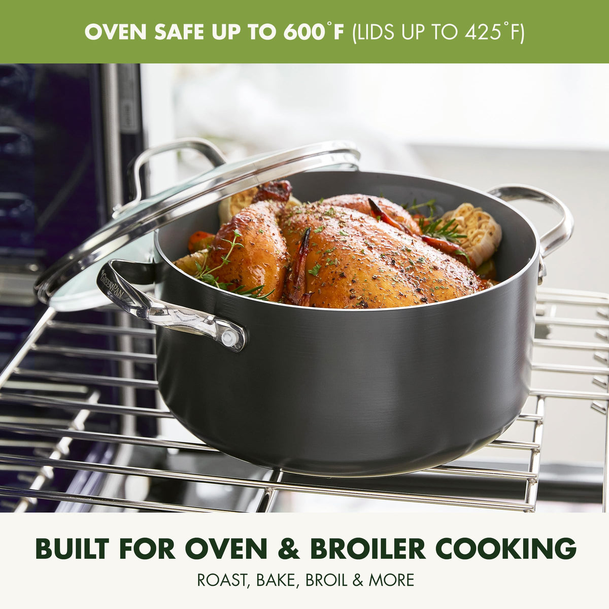 GreenPan Valencia Pro 5qt stockpot with lid for hearty broths and pasta